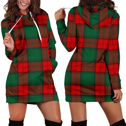 Stewart Atholl Modern Tartan Plaid Hoodie Dress