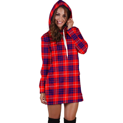 Hamilton Modern Tartan Plaid Hoodie Dress