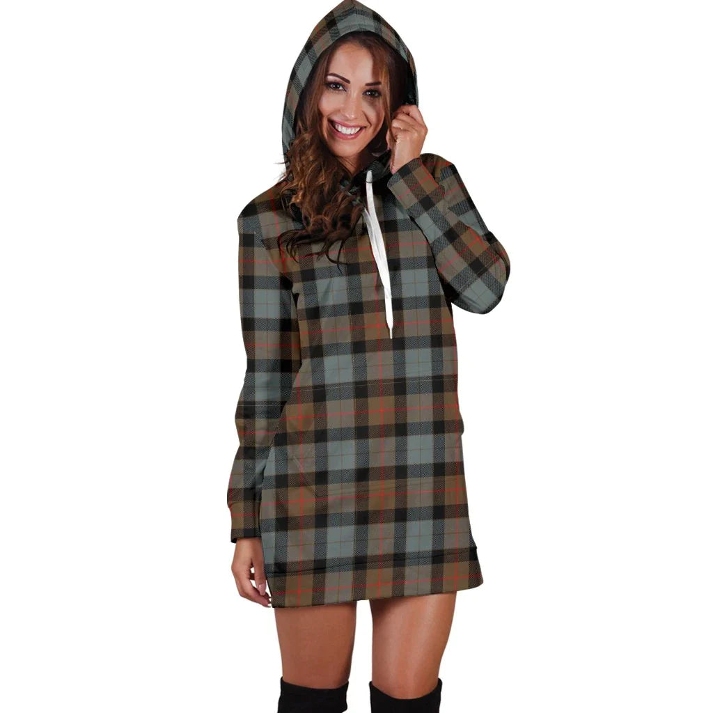 Gunn Weathered Tartan Plaid Hoodie Dress