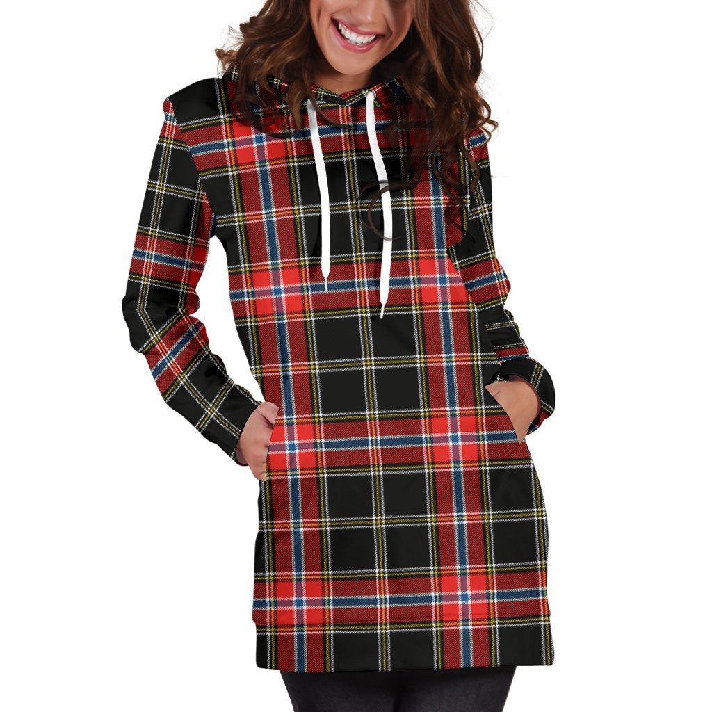 Norwegian Night Tartan Plaid Hoodie Dress