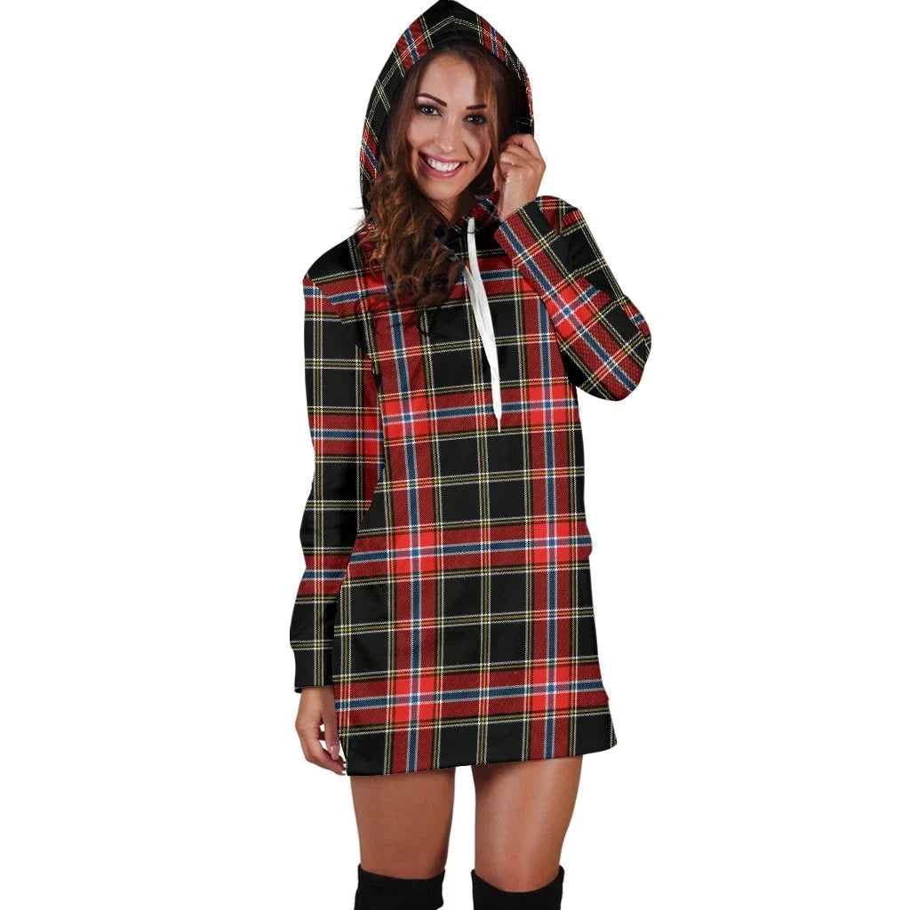 Norwegian Night Tartan Plaid Hoodie Dress