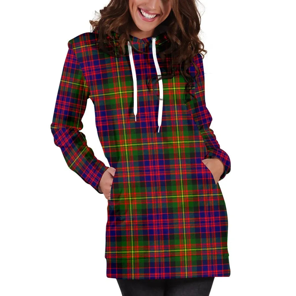 Carnegie Modern Tartan Plaid Hoodie Dress