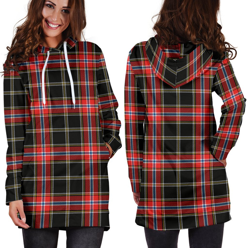 Norwegian Night Tartan Plaid Hoodie Dress