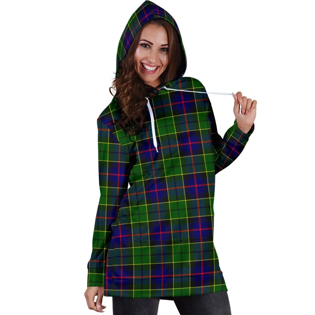 Forsyth Modern Tartan Plaid Hoodie Dress