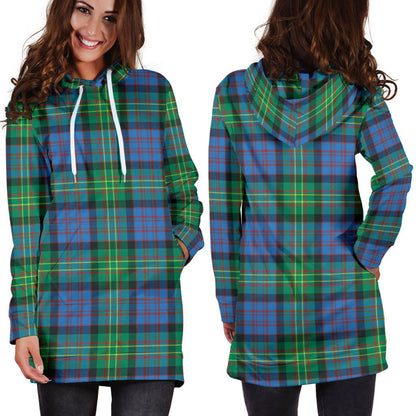 Bowie Ancient Tartan Plaid Hoodie Dress