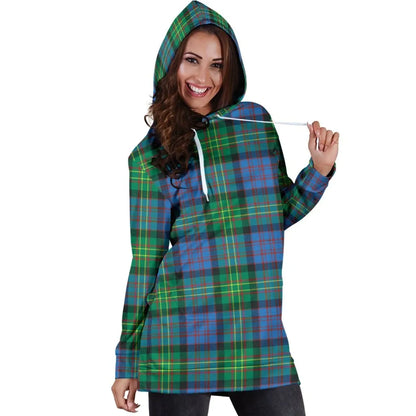 Bowie Ancient Tartan Plaid Hoodie Dress