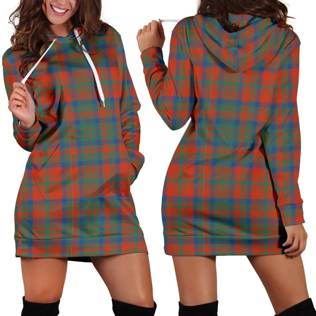 Matheson Ancient Tartan Plaid Hoodie Dress