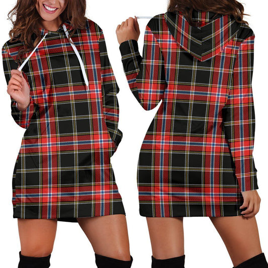 Norwegian Night Tartan Plaid Hoodie Dress