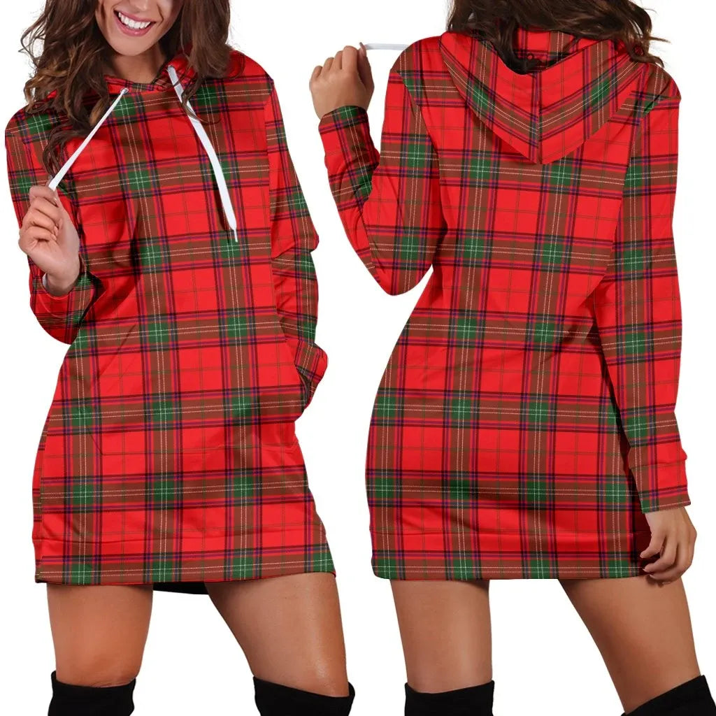 Seton Modern Tartan Plaid Hoodie Dress