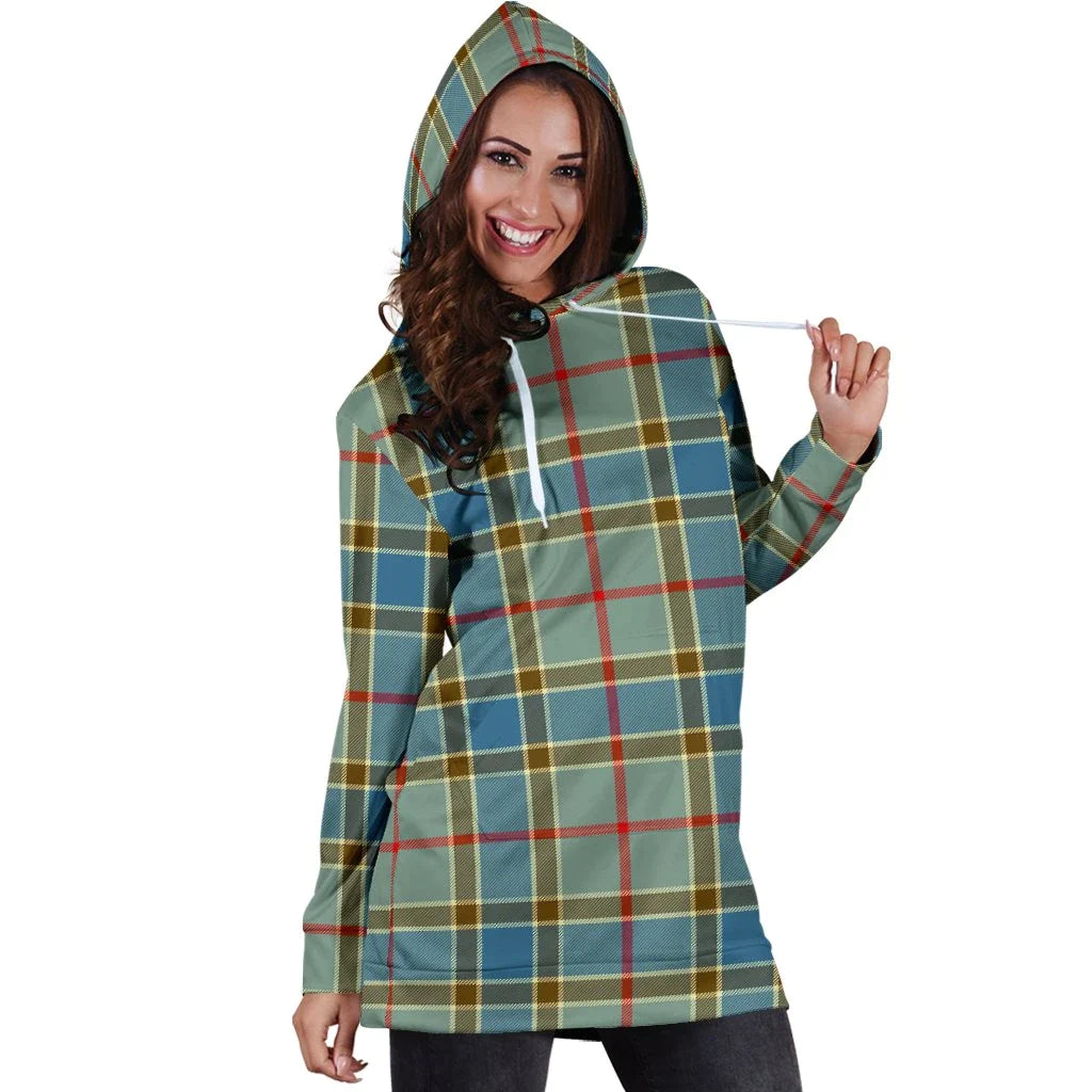 Balfour Blue Tartan Plaid Hoodie Dress