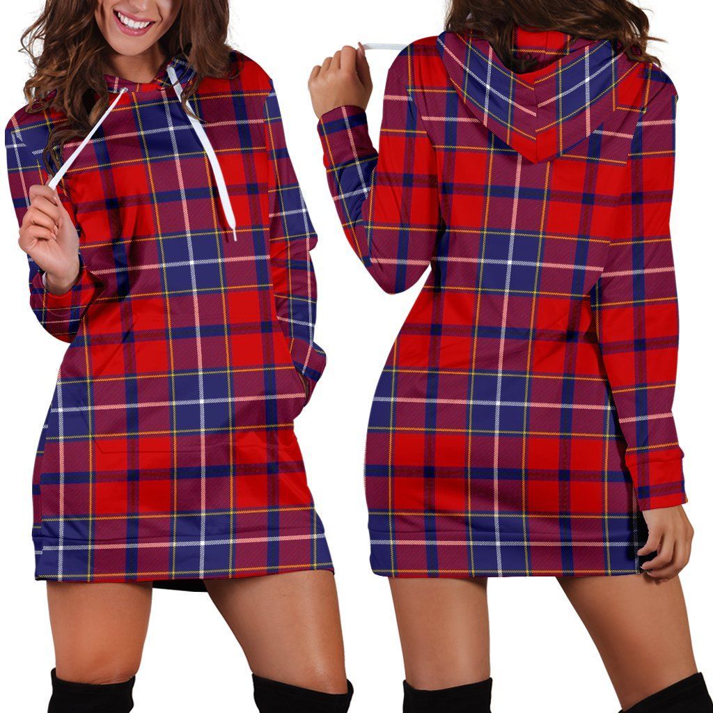 Wishart Dress Tartan Plaid Hoodie Dress