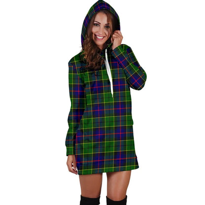 Forsyth Modern Tartan Plaid Hoodie Dress