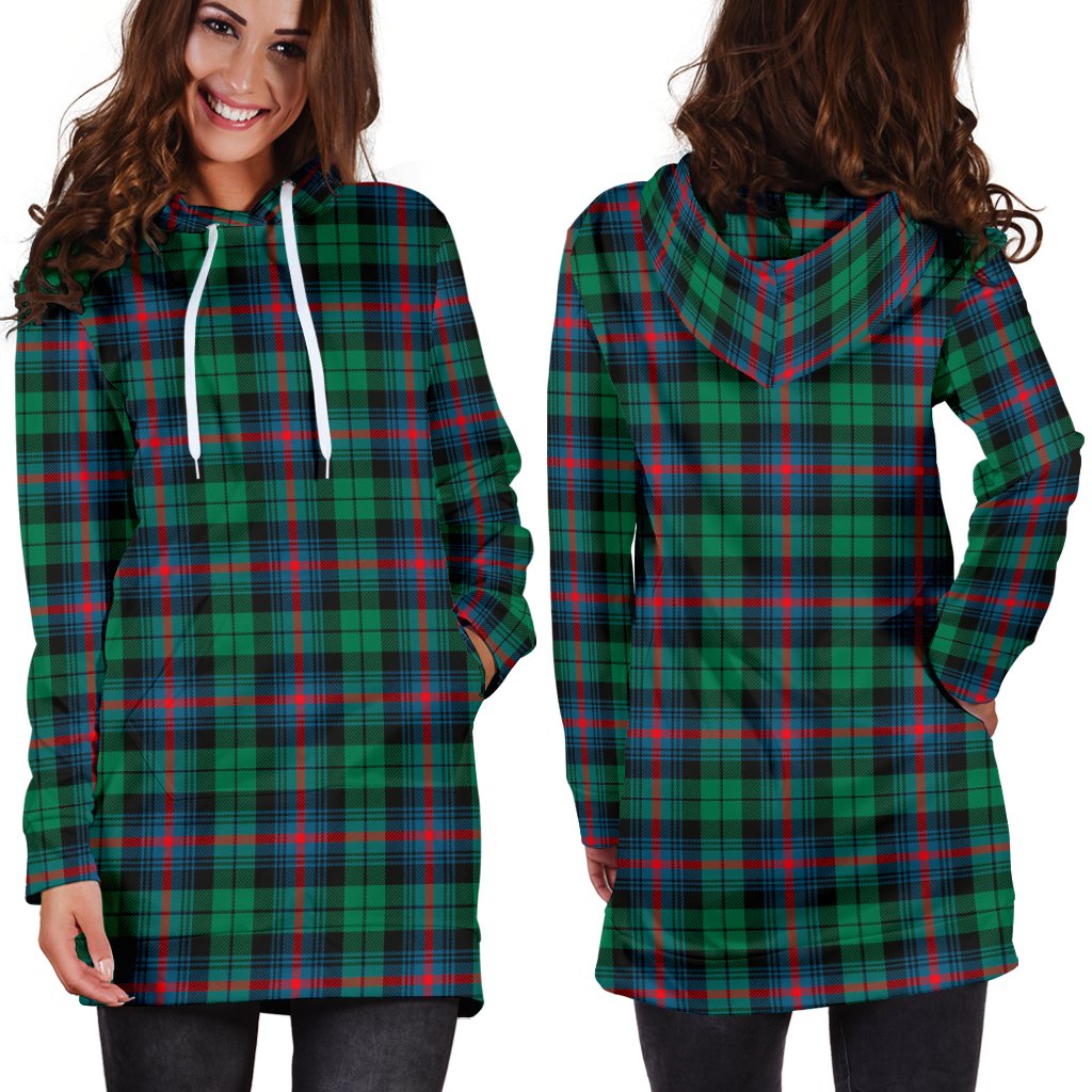 Urquhart Broad Red Ancient Tartan Plaid Hoodie Dress