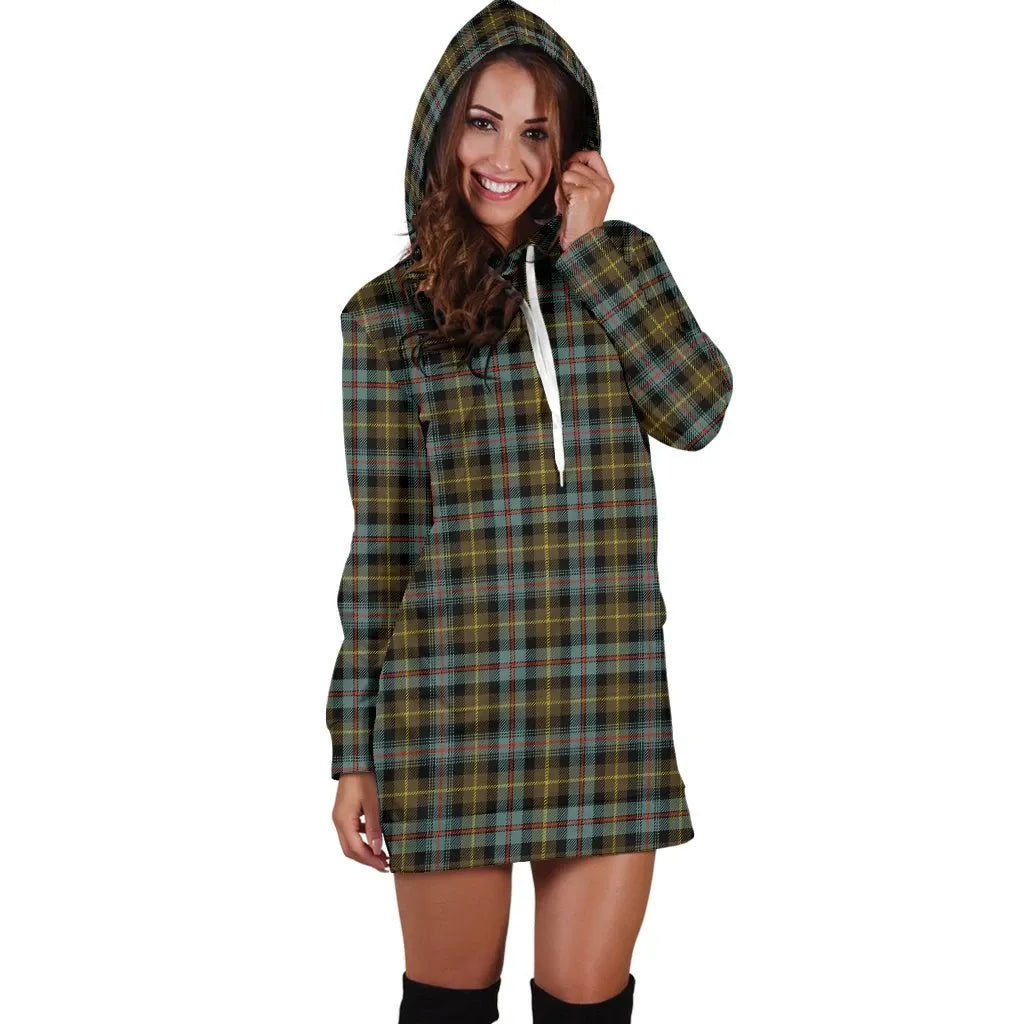 Farquharson Weathered Tartan Plaid Hoodie Dress