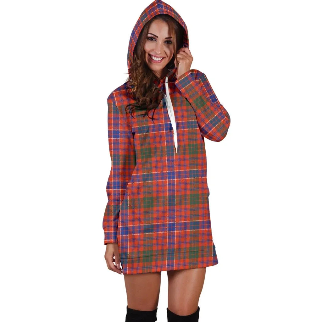 MacRae Ancient Tartan Plaid Hoodie Dress