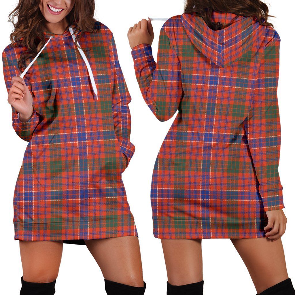 MacRae Ancient Tartan Plaid Hoodie Dress