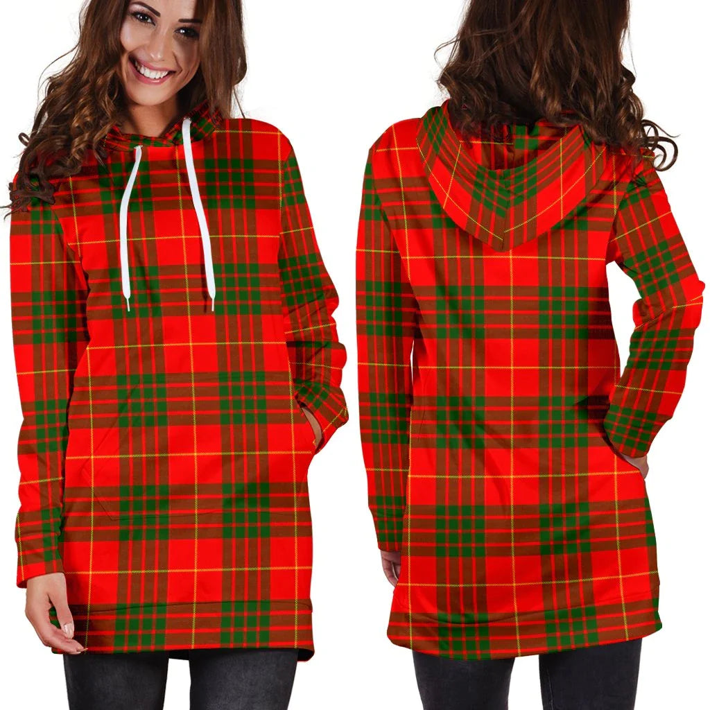 Cameron Modern Tartan Plaid Hoodie Dress