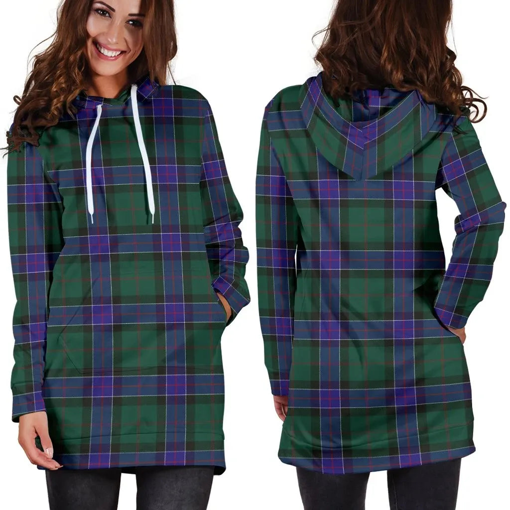 Sinclair Hunting Modern Tartan Plaid Hoodie Dress