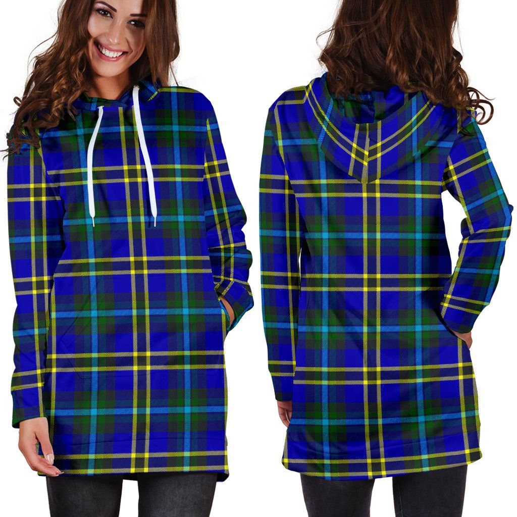 Weir Modern Tartan Plaid Hoodie Dress