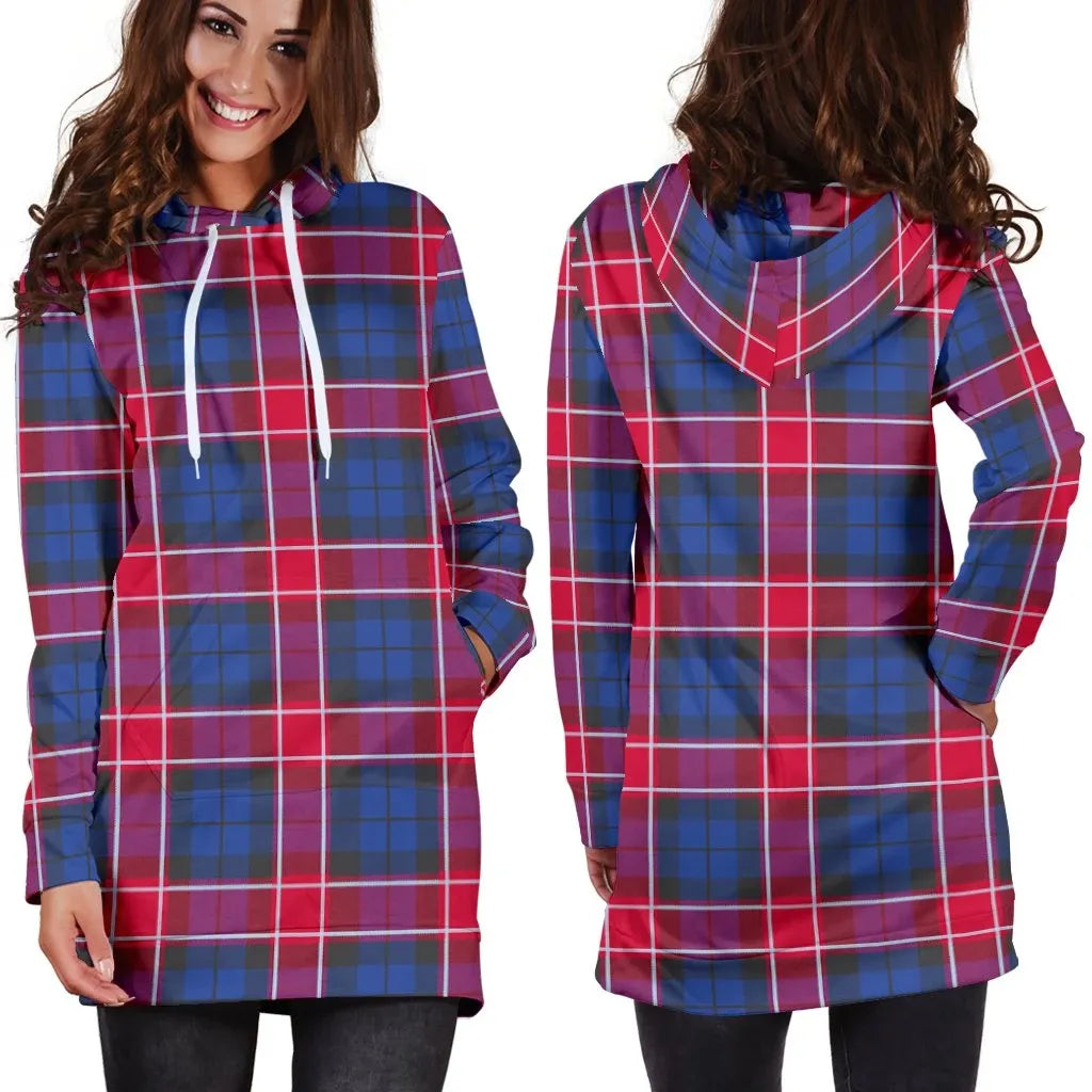 Graham of Menteith Red Tartan Plaid Hoodie Dress