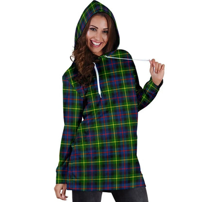 Farquharson Modern Tartan Plaid Hoodie Dress