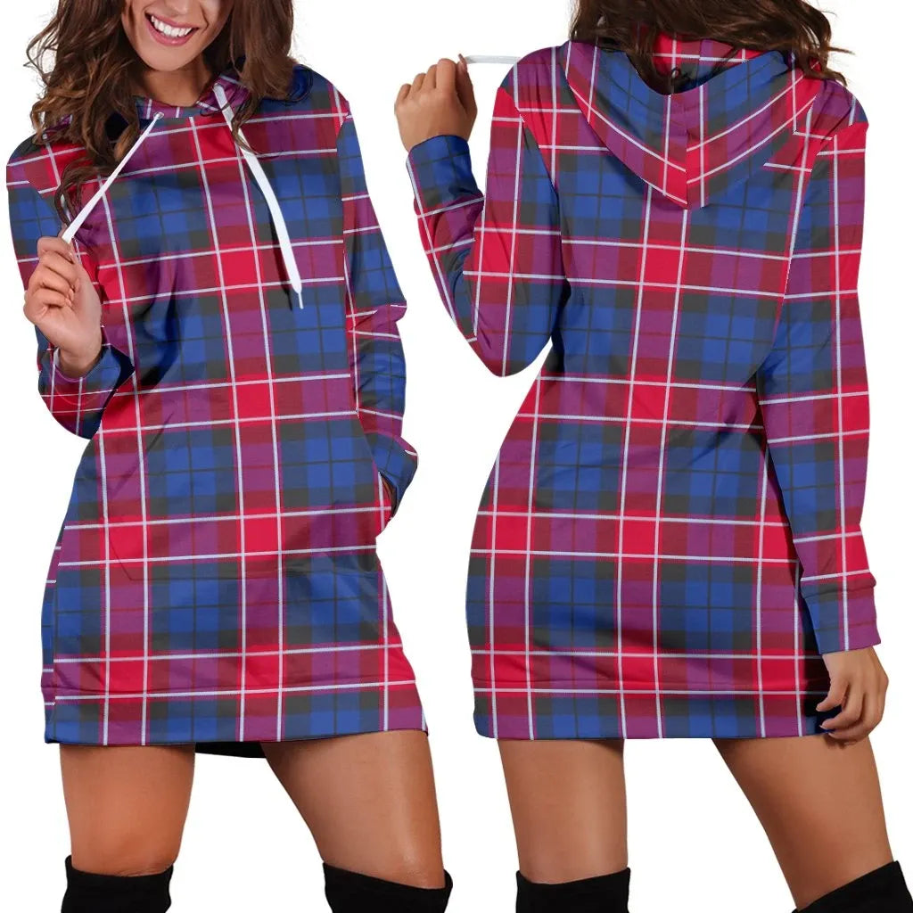 Graham of Menteith Red Tartan Plaid Hoodie Dress