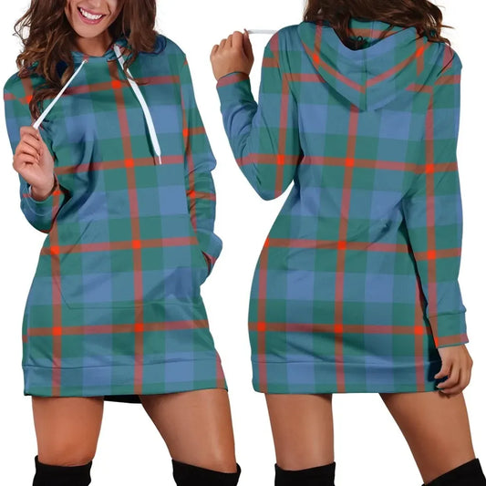 Agnew Ancient Tartan Plaid Hoodie Dress