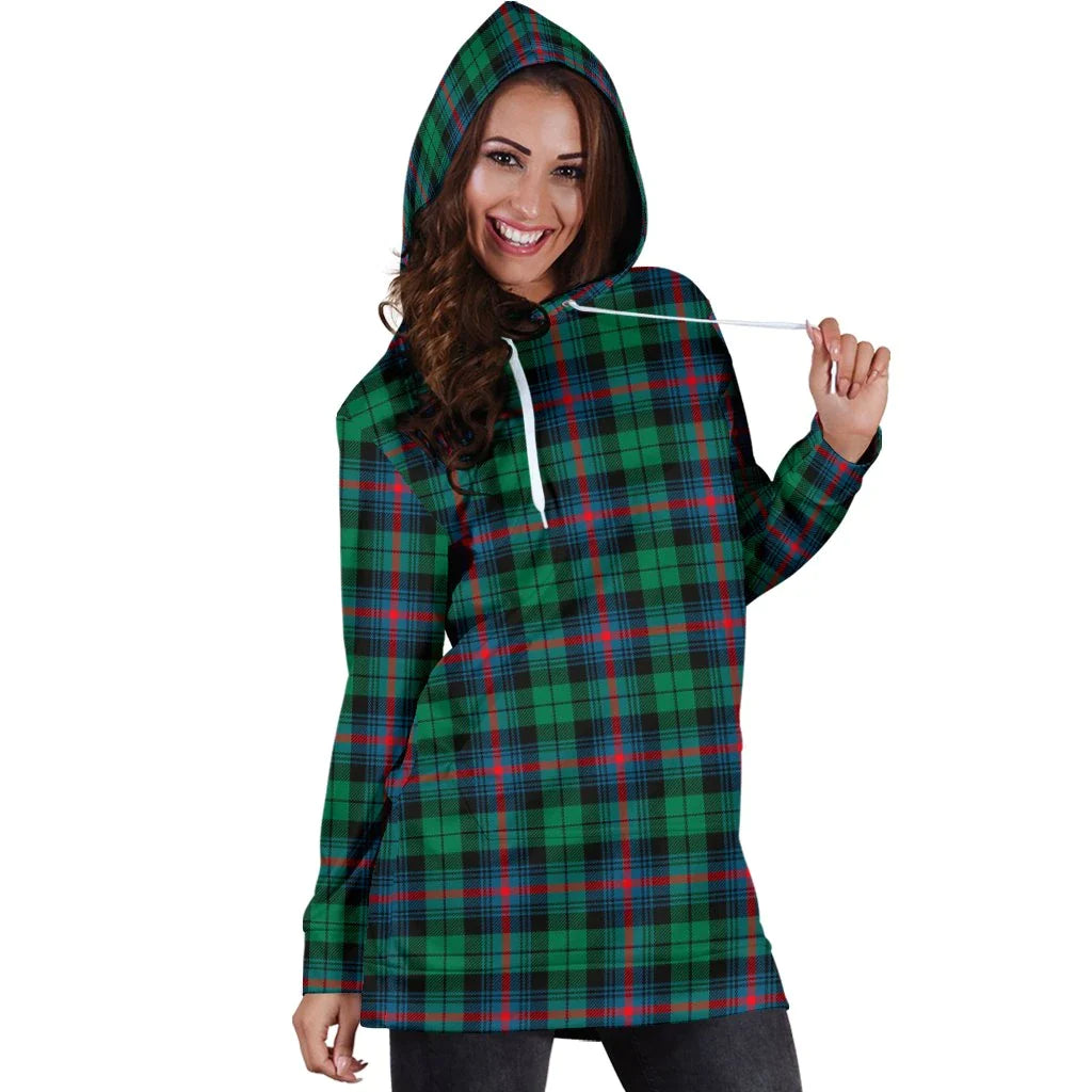 Urquhart Broad Red Ancient Tartan Plaid Hoodie Dress