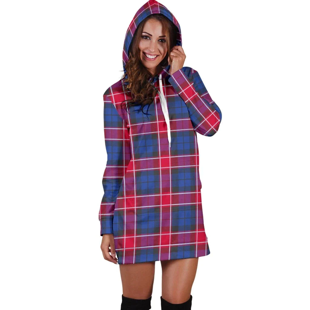 Graham of Menteith Red Tartan Plaid Hoodie Dress