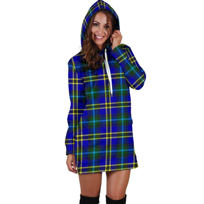 Weir Modern Tartan Plaid Hoodie Dress