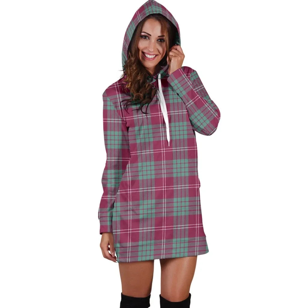 Crawford Ancient Tartan Plaid Hoodie Dress