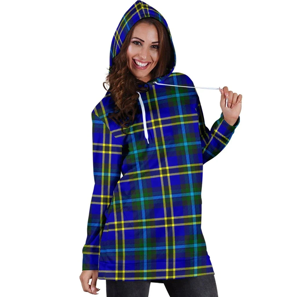 Weir Modern Tartan Plaid Hoodie Dress