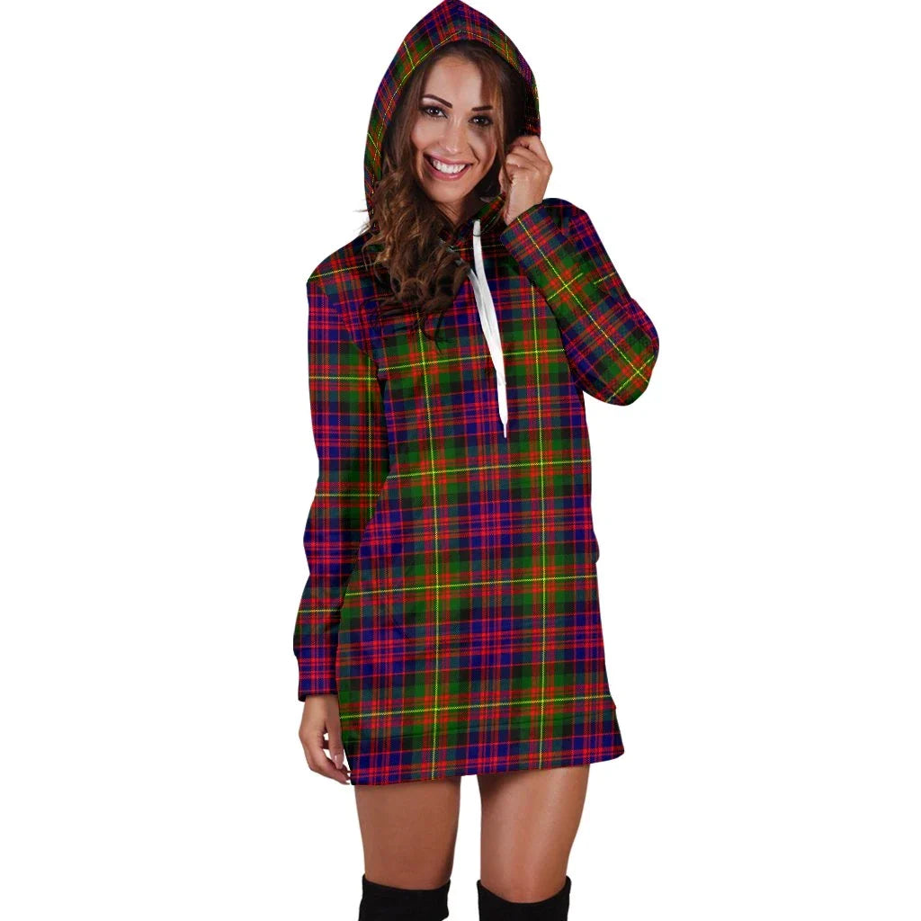 Carnegie Modern Tartan Plaid Hoodie Dress