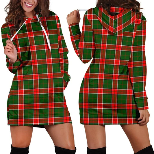 Pollock Modern Tartan Plaid Hoodie Dress