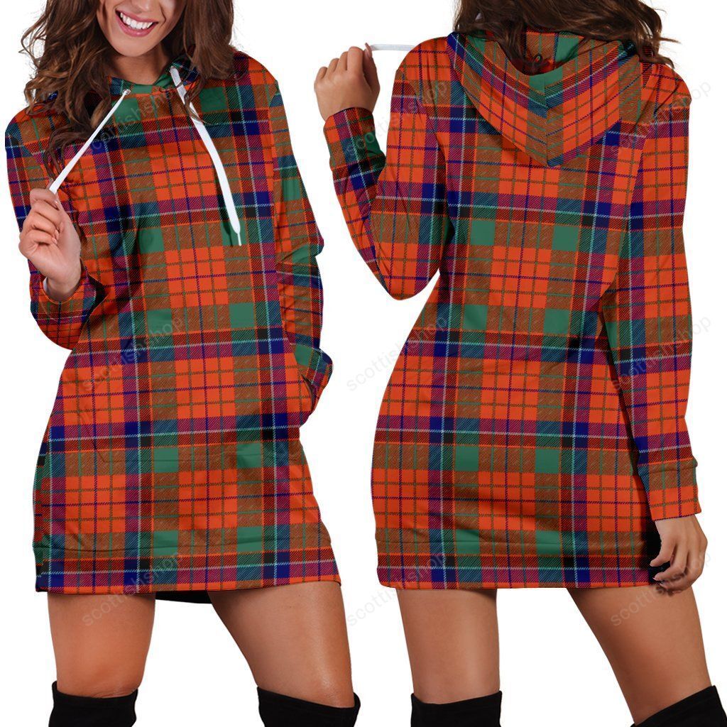 Nicolson Ancient Tartan Plaid Hoodie Dress