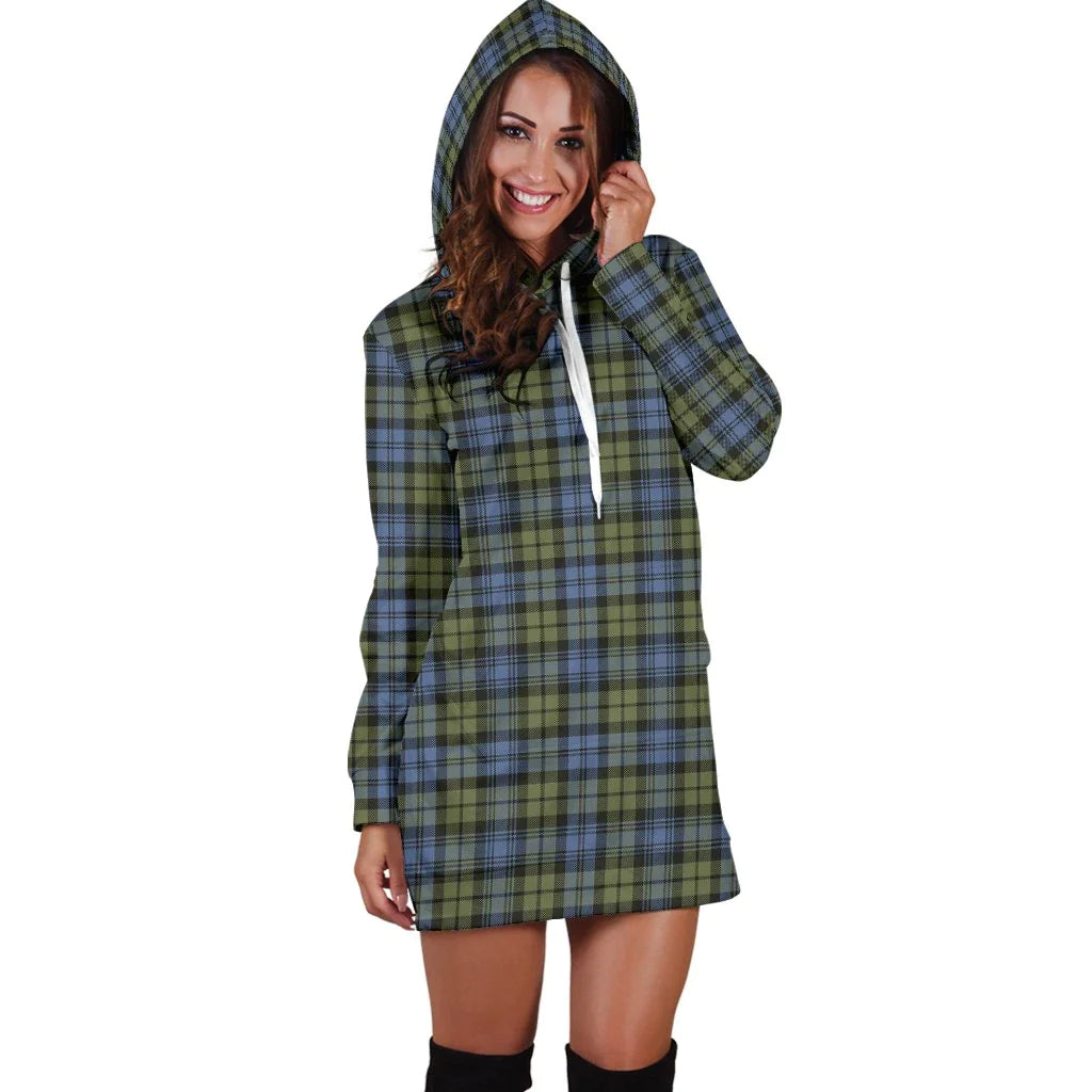 Campbell Faded Tartan Plaid Hoodie Dress