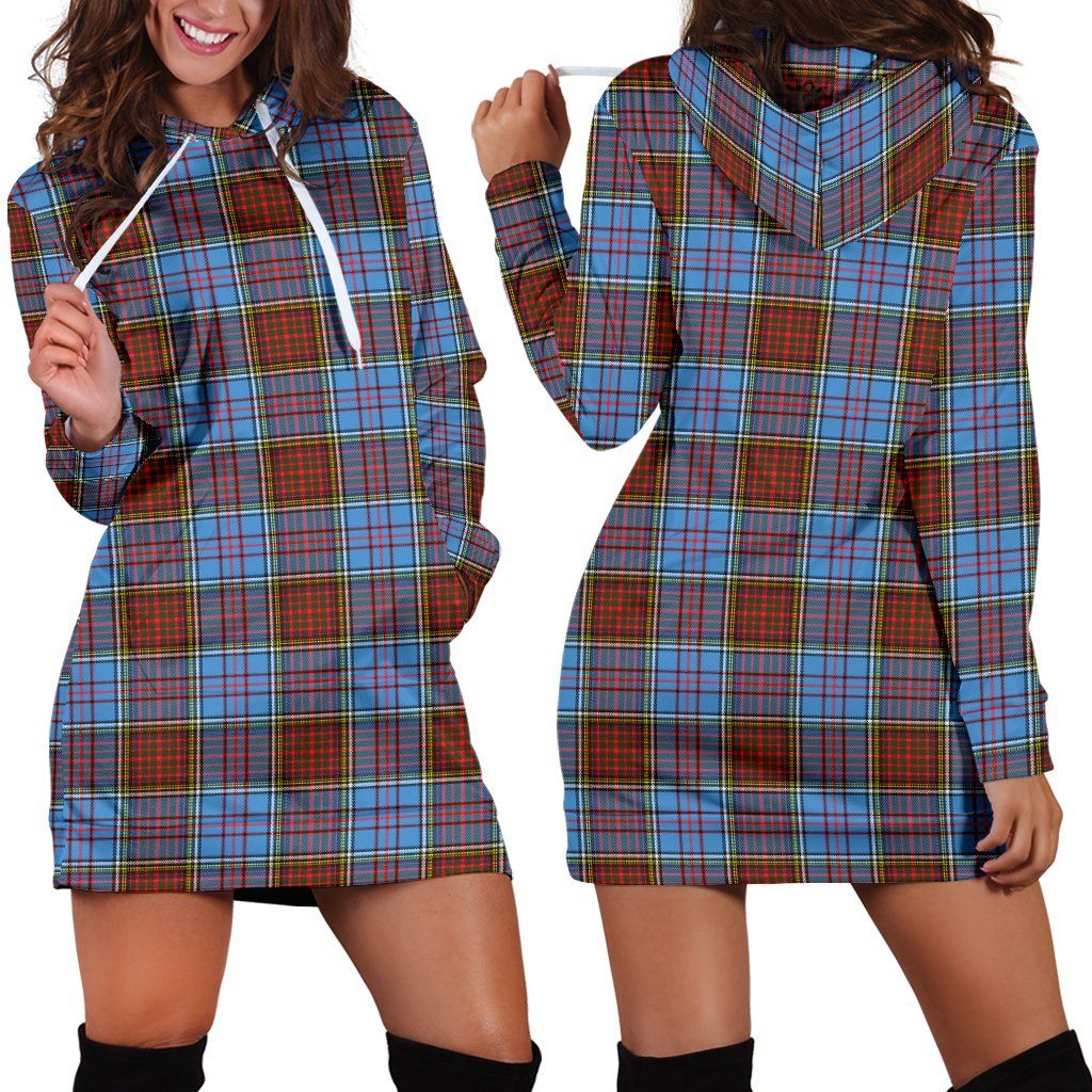 Anderson Modern Tartan Plaid Hoodie Dress