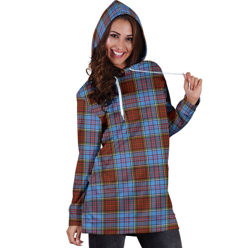 Anderson Modern Tartan Plaid Hoodie Dress