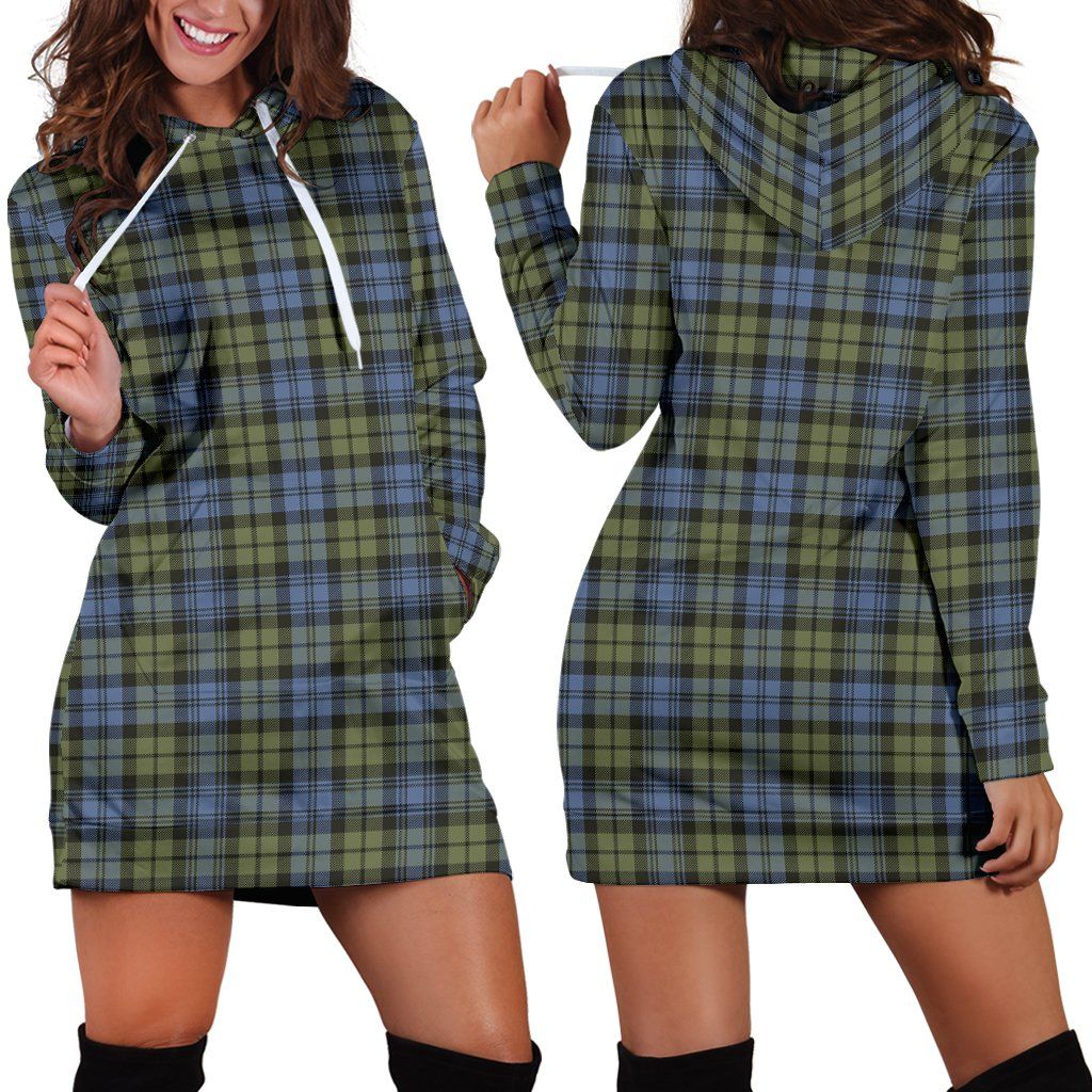 Campbell Faded Tartan Plaid Hoodie Dress