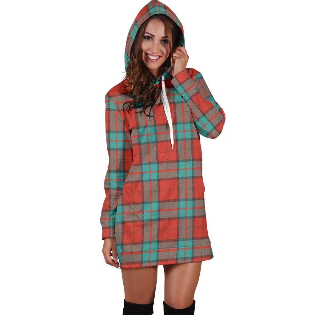 Dunbar Ancient Tartan Plaid Hoodie Dress