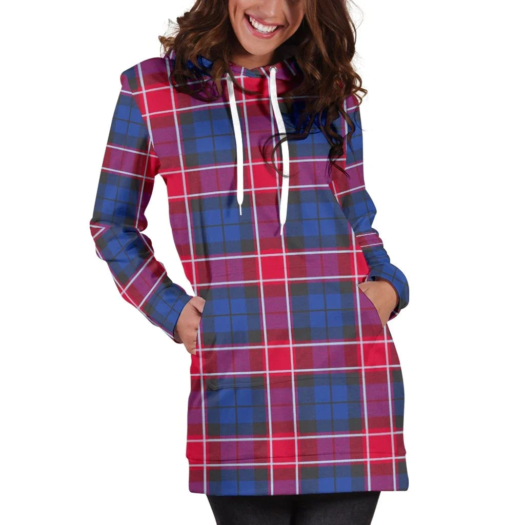 Graham of Menteith Red Tartan Plaid Hoodie Dress