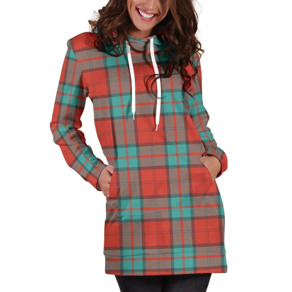 Dunbar Ancient Tartan Plaid Hoodie Dress