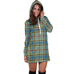 Balfour Blue Tartan Plaid Hoodie Dress