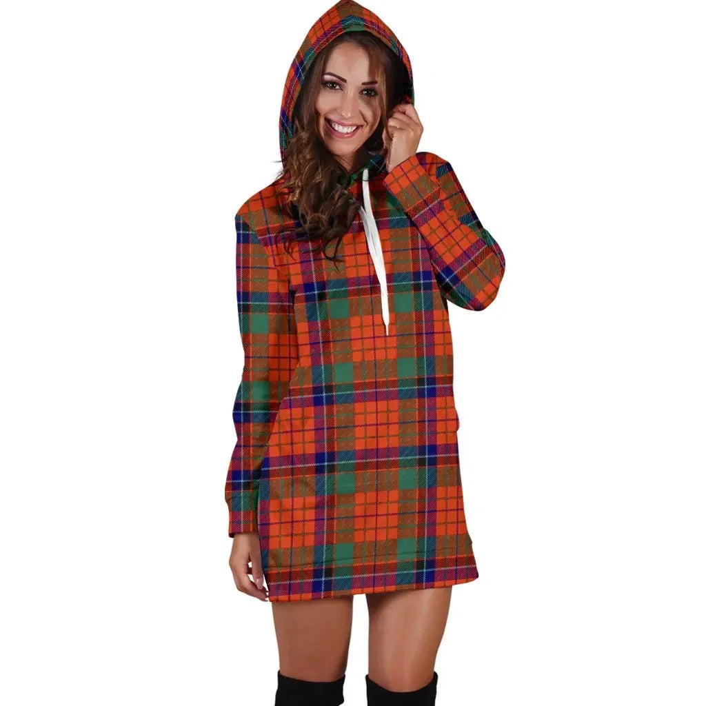 Nicolson Ancient Tartan Plaid Hoodie Dress