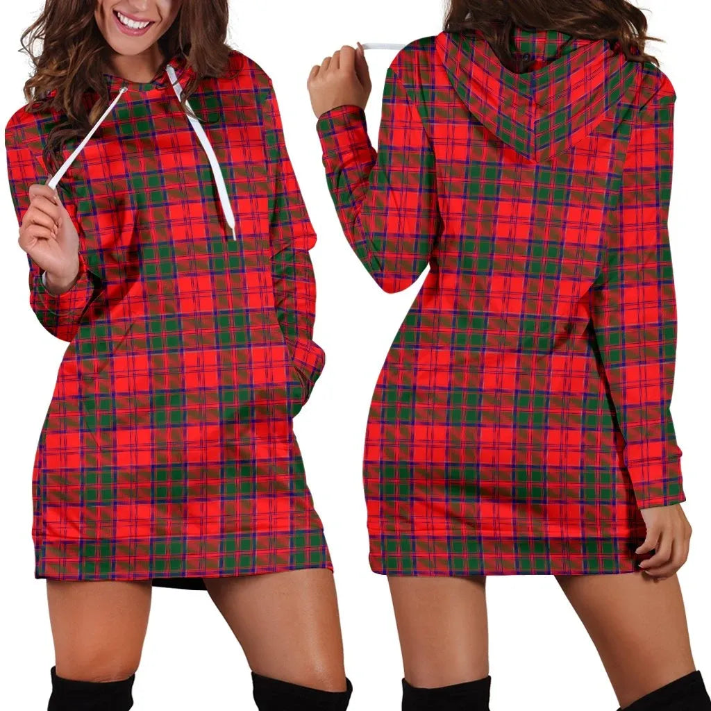 Drummond Modern Tartan Plaid Hoodie Dress