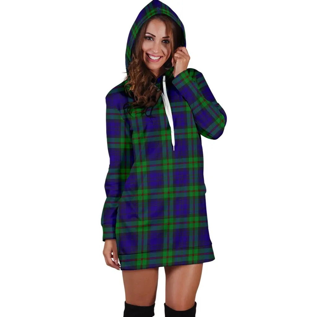 MacKinlay Modern Tartan Plaid Hoodie Dress