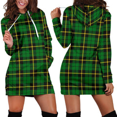 Wallace Hunting, Green Tartan Plaid Hoodie Dress