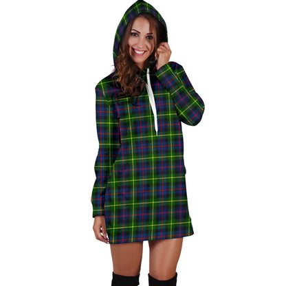 Farquharson Modern Tartan Plaid Hoodie Dress