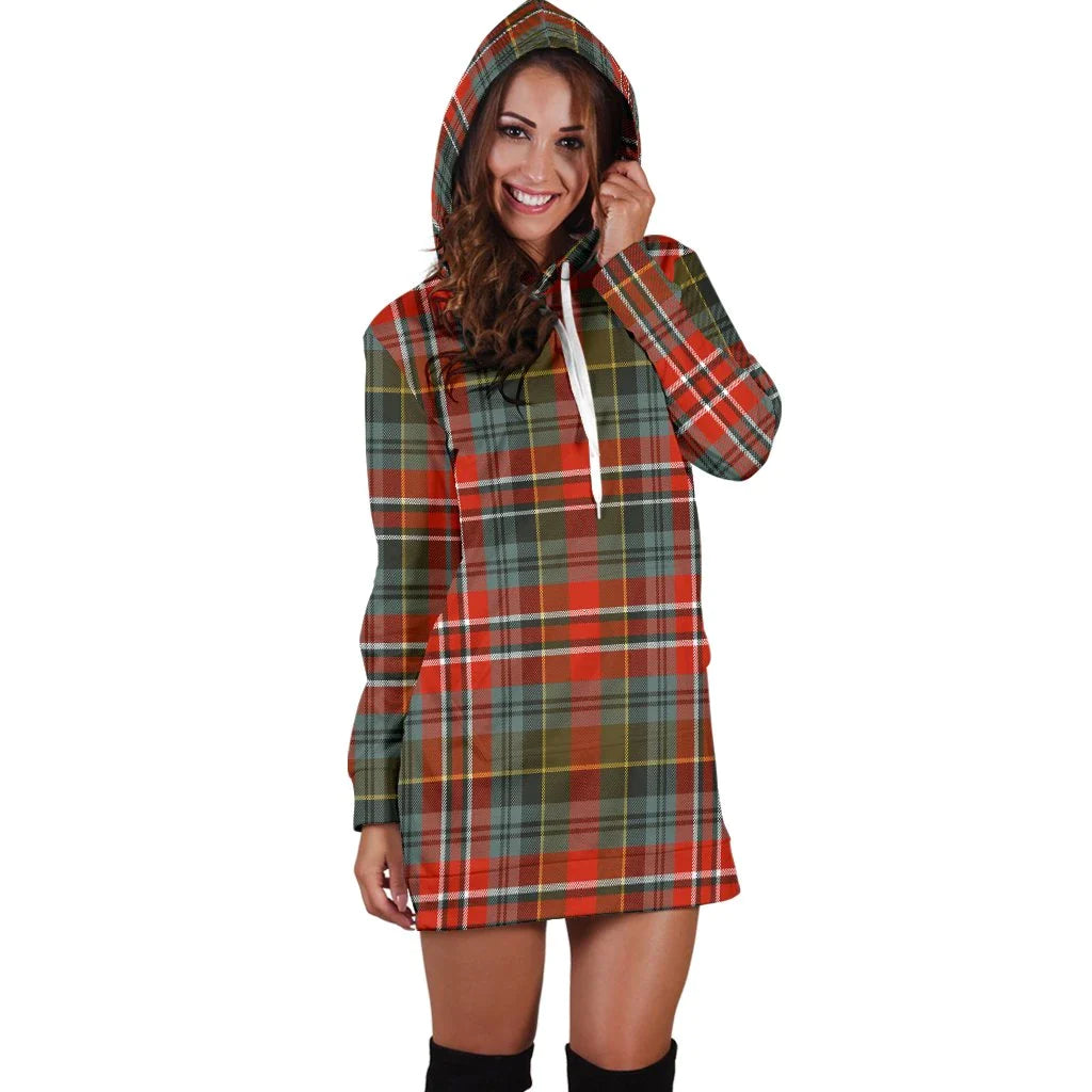 MacPherson Weathered Tartan Plaid Hoodie Dress