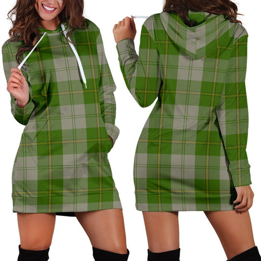 Cunningham Dress Green Dancers Tartan Plaid Hoodie Dress